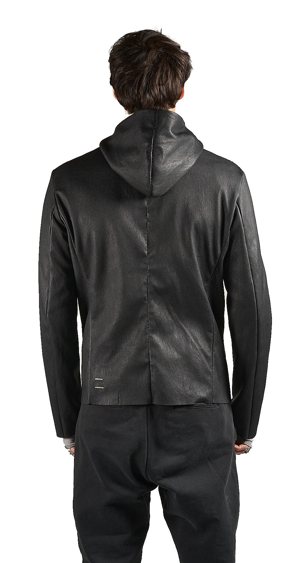 DANIELE BASTA LEATHER AND SILVER JACKET
